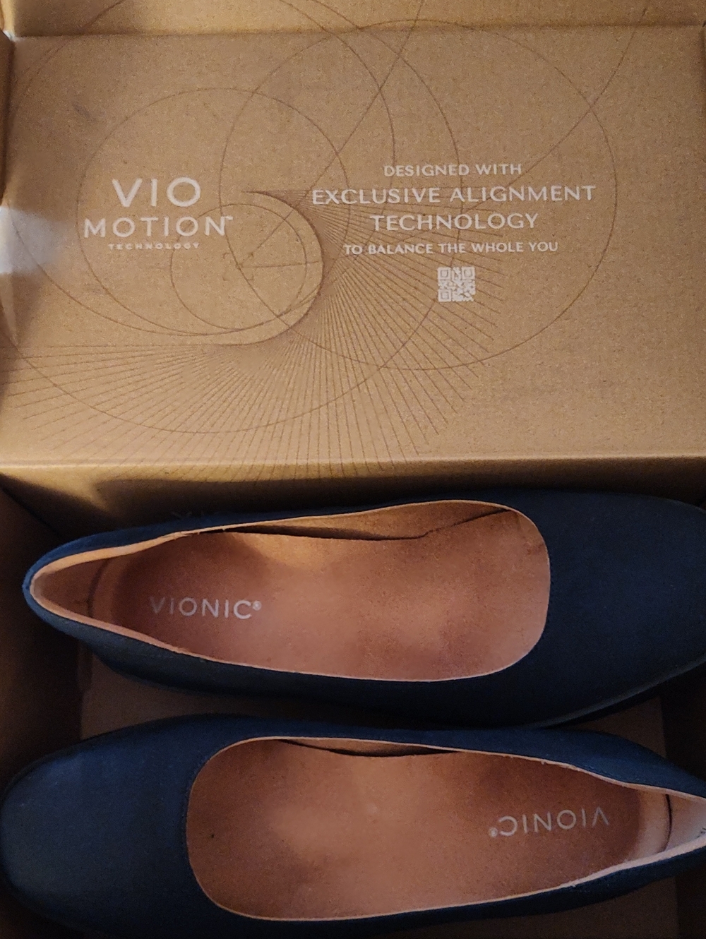 Vionic Navy Blue Women's Ballet Flats with Support